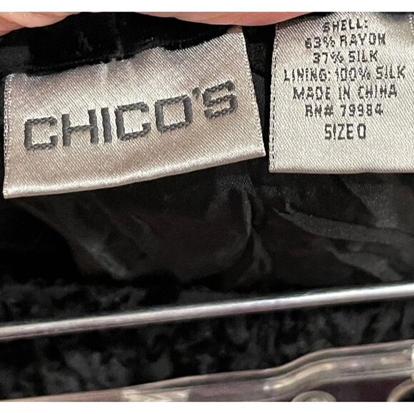 Chicos womens long skirt silk rayon silk lining small 37” long crushed velvet - Picture 4 of 5